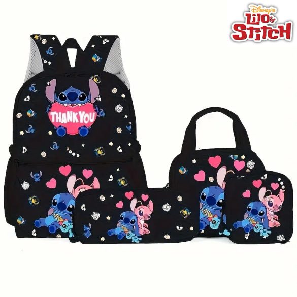 Lilo & Stitch 4 részes iskolatáska szett –  FEKETE MB3567988-F