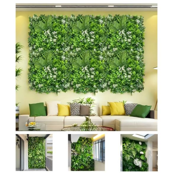 Vegyes Lombozatú Műnövény Falpanel 60x40 cm MD3022287