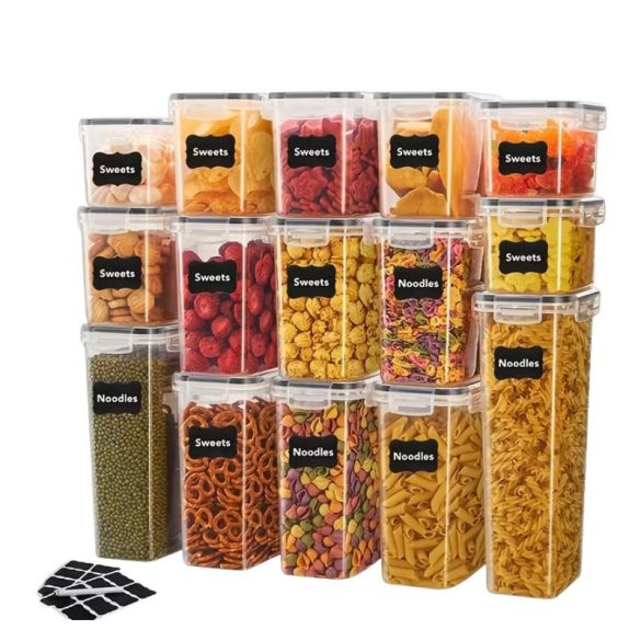  30 db légmentes élelmiszer-tároló készlet címkékkel MR888393-30