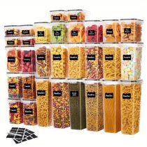   60 db légmentes élelmiszer-tároló készlet címkékkel MR888393-60