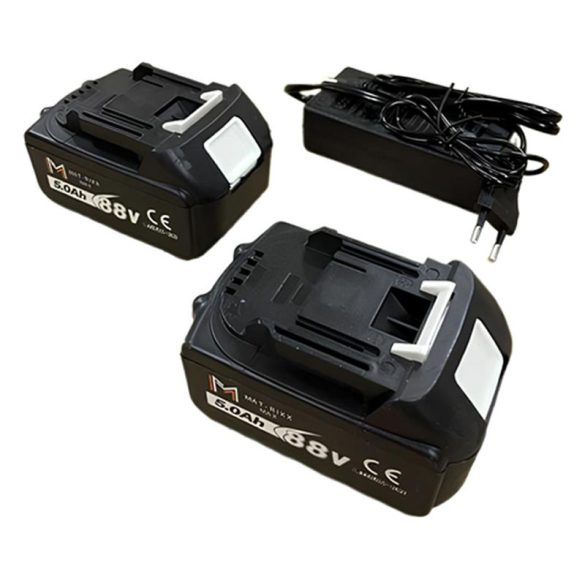 MAT-RIXX 2db Univerzális 88V Li-ion Akkumulátor töltővel MTX-288