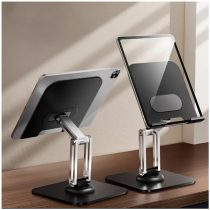   Asztali telefon- és tabletállvány, összecsukható, állítható magasságú  fekete  MX490592-b 