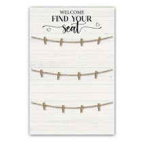 Esküvői ülésrend tábla csipeszekkel 30×45 cm NJ5111150