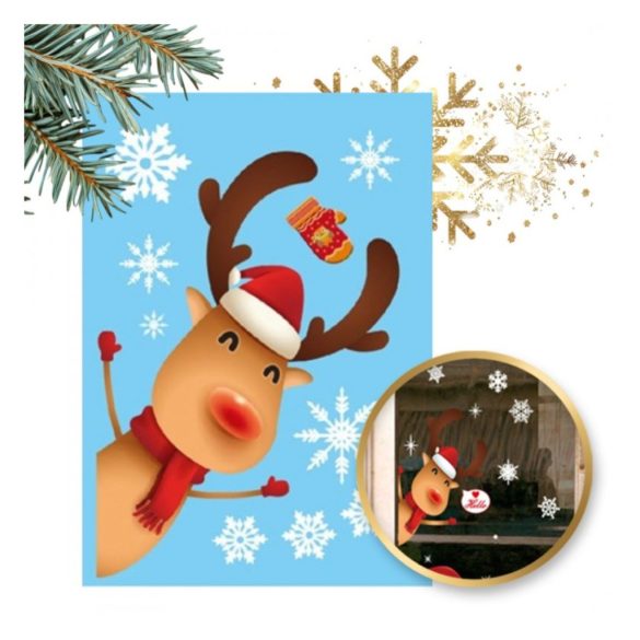 Karácsonyi ablakmatrica – 20 × 30 cm NKD19