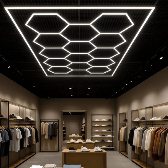 Hatszögletű LED Mennyezeti Lámpa 14 Rács Kerettel NL1153999