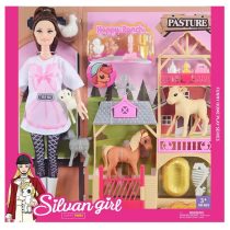 Silvan Girl Happy Farm – Játékbabakészlet OC0958424