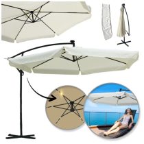   Kerti napernyő SOLAR LED világítással,  krém színben OGP11K