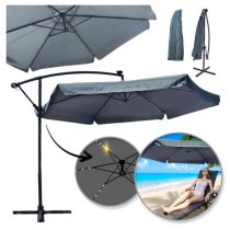   Kerti napernyő SOLAR LED világítással, szürke színben  OGP11SZ