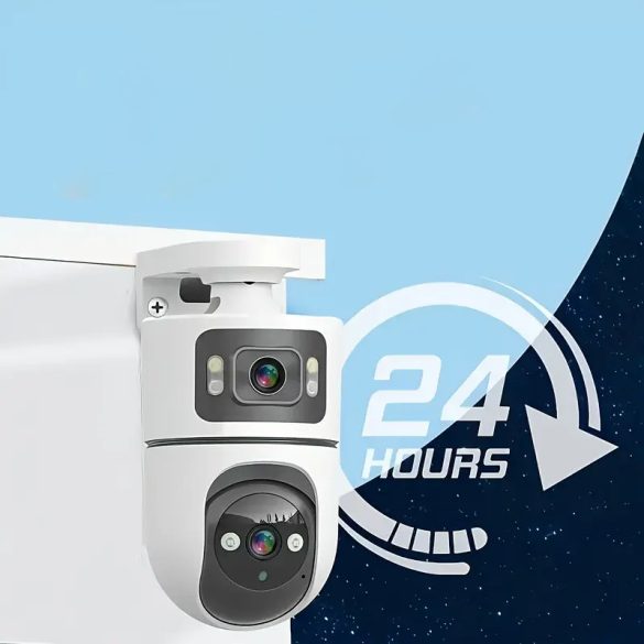 WiFi kültéri biztonsági kamera – 360° forgatható, éjjellátó, emberérzékelővel PE4051825