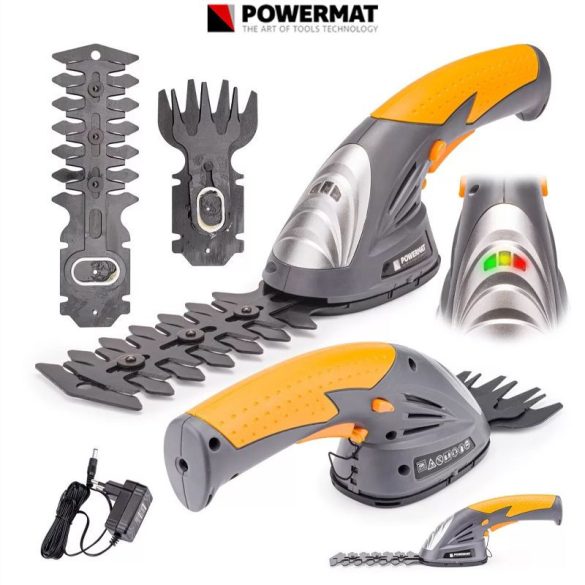 POWERMAT akkumulátoros fű- és sövényolló PM-ANTK-3.6T
