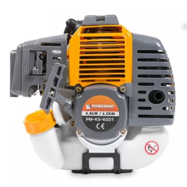   POWERMAT kétütemű benzinmotor fűkaszához, 49 cm³, 6 LE effektív teljesítménnyel PM-KS-600T-SI