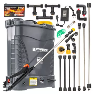   Powermat Akkumulátoros permetező, 16L + 9 fúvókás készlet PM-OA-16T