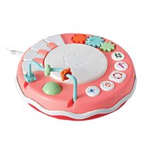   Interaktív fejlesztő játék babáknak – színes, zenélő játékpanel mikrofonos kiegészítővel PPL1