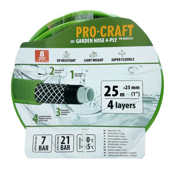 ProCraft Zöld kerti tömlő 25m PR-4GH2525