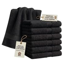 6 db prémium törölköző szett 70x140 cm Fekete PTSZ-08