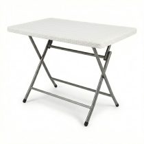 Anadolu 3D Rattan Kerti Étkezőasztal – Fehér PVC-RAT-06