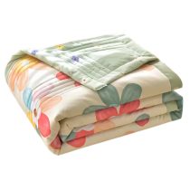   Puha légáteresztős nyári takaró 180x200cm - Színes virágok PW68406-2