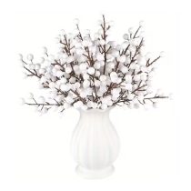   HEROBABY 27 db-os Hófehér Műbogyó Díszág Készlet QA8009109