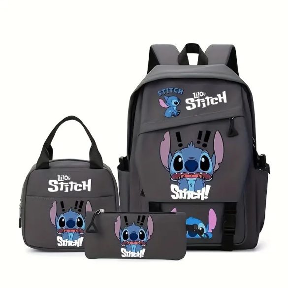 3 részes Stitch Rainbow Hátizsák szett – Szürke QJ1757416-SZ