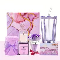   Ajándékcsomag nőknek – lila wellness és kényeztető szett QP2413542