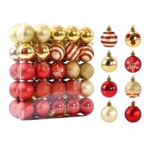   25 db karácsonyi díszgömb – piros és arany színben QY7125795
