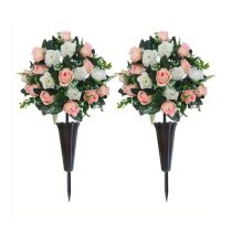 2 db 18 fejű mű rózsa csokor vázával – RC400719