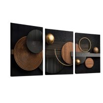 3 darabos modern absztrakt vászon falikép szett RK11837726