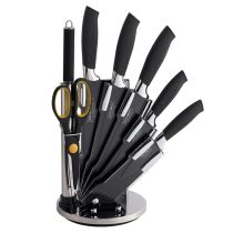   Royalty Line 8 Részes Késkészlet Élezővel és Ollóval, RL-BLK8-W