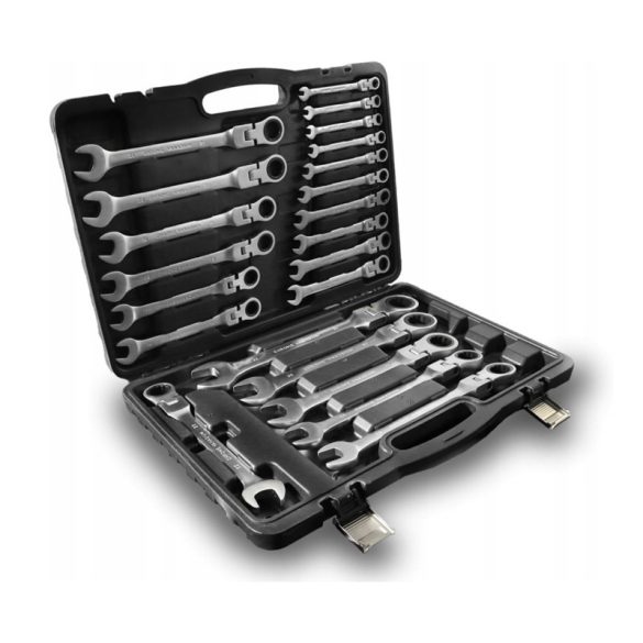 BSN TOOLS – 22 részes hajlítható racsnis villáskulcs készlet RS-GCX-TS22B
