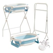 Összecsukható kék babakád állvánnyal RV7295518-3