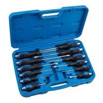   12 darabos professzionális csavarhúzó készlet kék hordtáskában S-23111