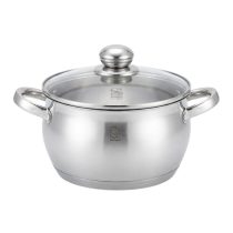   Swissgold rozsdamentes acél lábas üvegfedővel 18 cm, 2,8 l SG-19033