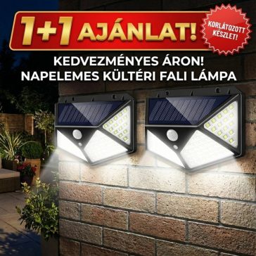 Solar mozgásérzékelős fali lámpa 1+1 AJÁNLAT SH-100-2