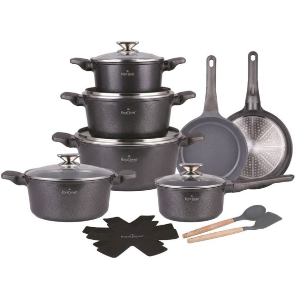 Die Cast Aluminum 14 részes edénykészlet ezüst SH-BP3014S