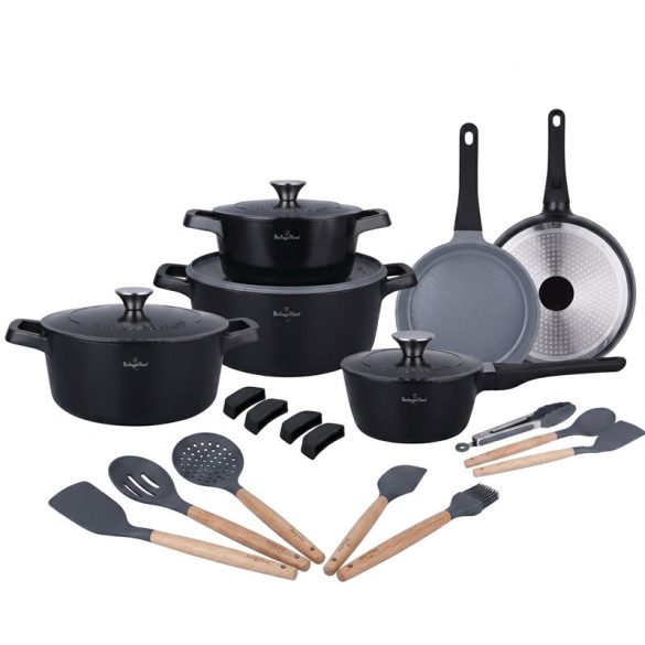 Die Cast Aluminum 17 részes edénykészlet fekete SH-ZL3017B