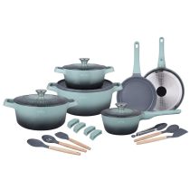 Die Cast Aluminum 17 részes edénykészlet zöld SH-ZL3017G
