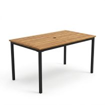   Garden Line modern kerti étkezőasztal natúr fa lécezéssel SK-01