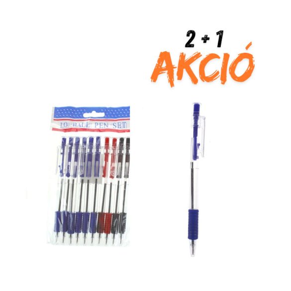 10 Darabos Golyóstoll Készlet 2+1 AKCIÓ SKY-15124-K-akcio
