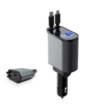   Autós szivargyújtós gyorstöltő 4 az 1-ben, rugalmasan visszahúzható SLH1626