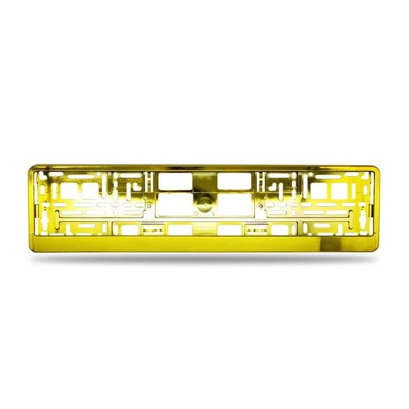 Rendszámtartó | alsóléces | fémgőzölt | sárga SLH6407