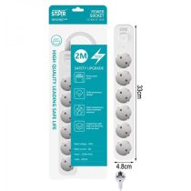   Winning Star hálózati elosztó 6 aljzat, 1 kapcsoló ST-1016