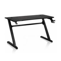   Modern Z-Vázas Gaming Asztal Pohár- és Fejhallgató Tartóval 120 cm - Fekete STL25CZ