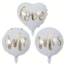   Elegáns fehér-arany esküvői fólia lufi szett - 3 darabos TA2394078-4