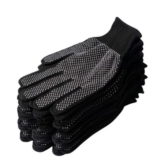 10 darabos Fekete Csúszásmentes Nylon Kesztyű Szett TC1825866-F