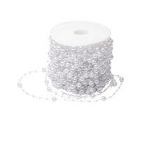   Elegáns fehér műgyöngy füzér – 5 m-es dekorációs gyöngysor TJ8336187