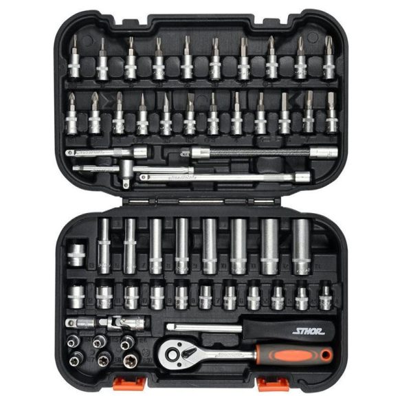 STHOR Szerszámkészlet 1/4" – 56 darabos TO-58643