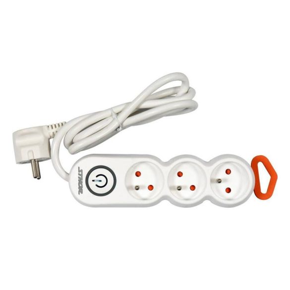 Elosztó 1,5m 3 aljzattal, kapcsolóval TO-72350