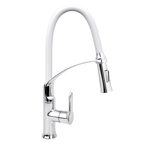 Flexibilis mosogatócsaptelep Flexible 2, 60 cm — fehér/króm  TO-75676