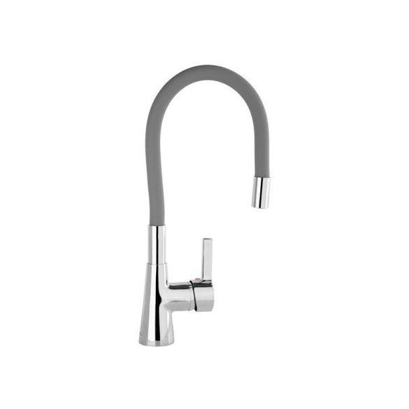 Mosogató csaptelep világosszürke flexibilis csővel TO-75710