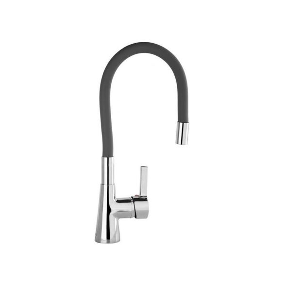 Mosogató csaptelep sötétszürke flexibilis csővel TO-75711